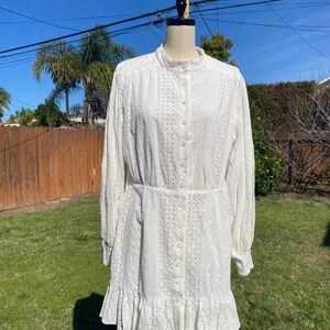 Mare-Mare for Anthropologie White Lace Dress